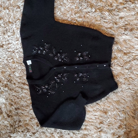 Vintage Bali mohair beaded knitted balloon sleeves cardigan size large - Picture 5 of 16